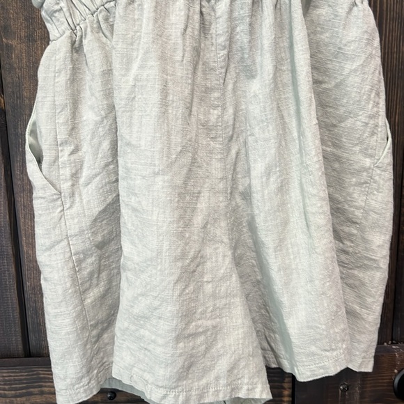 One Clothing Romper S Green Tie Knot Front Cotton Boho Stretch Casual Resortwear - Picture 8 of 10